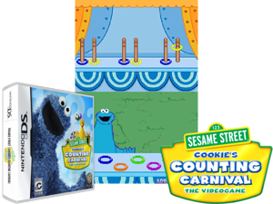 123 Sesame Street - Cookie's Counting Carnival - The Videogame (USA) Cover